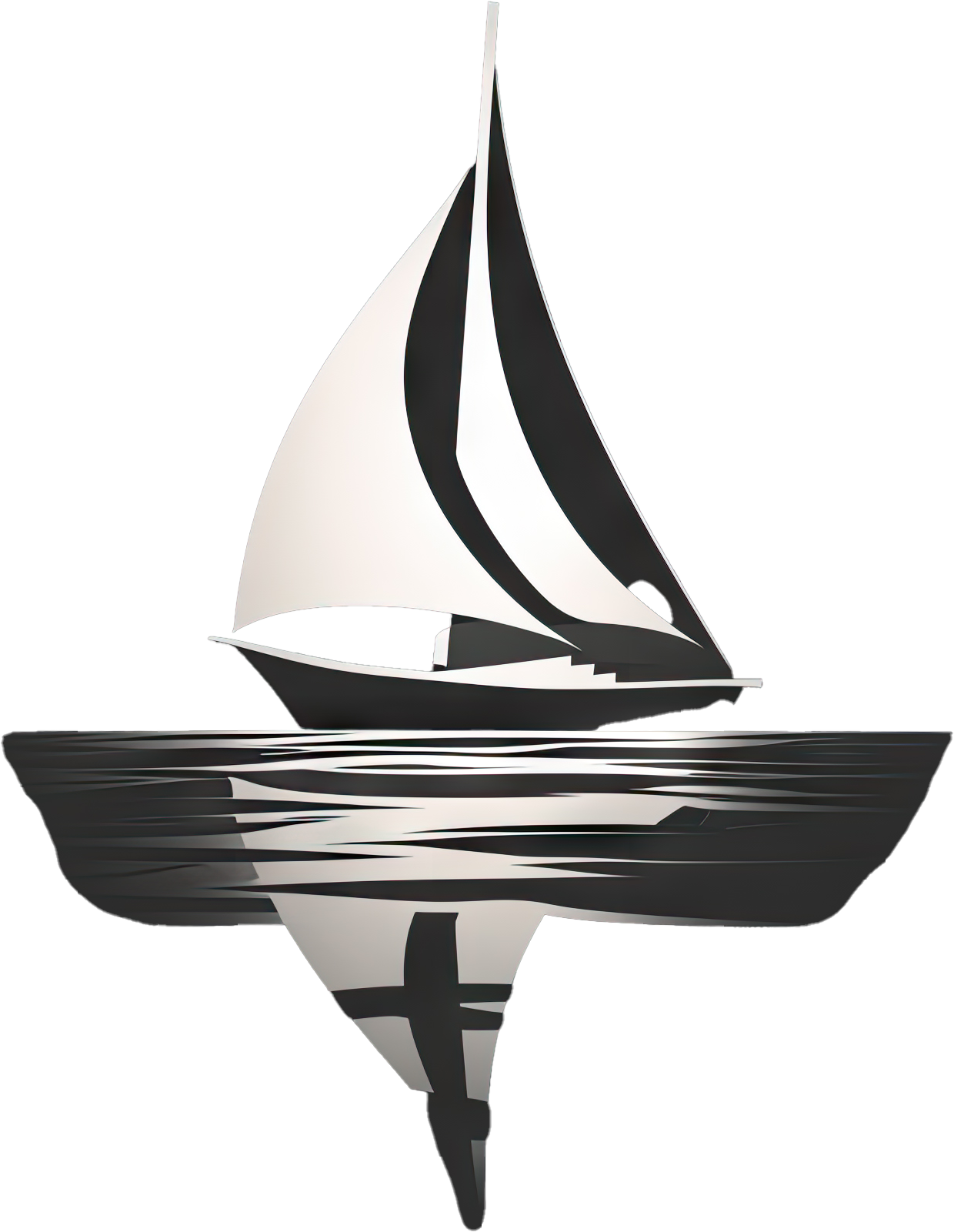 Preview for Serene-sailboat-calm-waters-logo-object-sticker-33e98