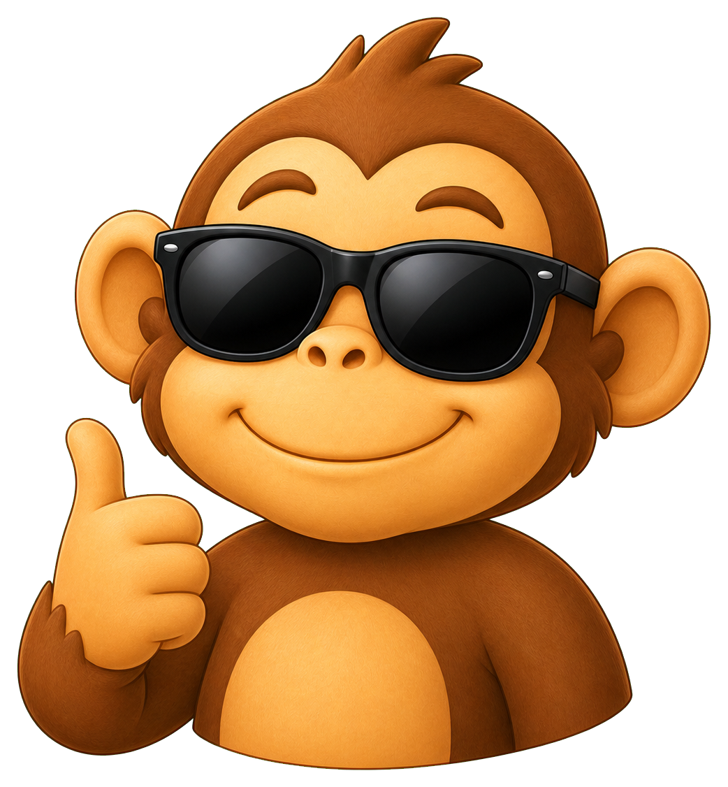 Preview for Sunglasses Monkey Sticker