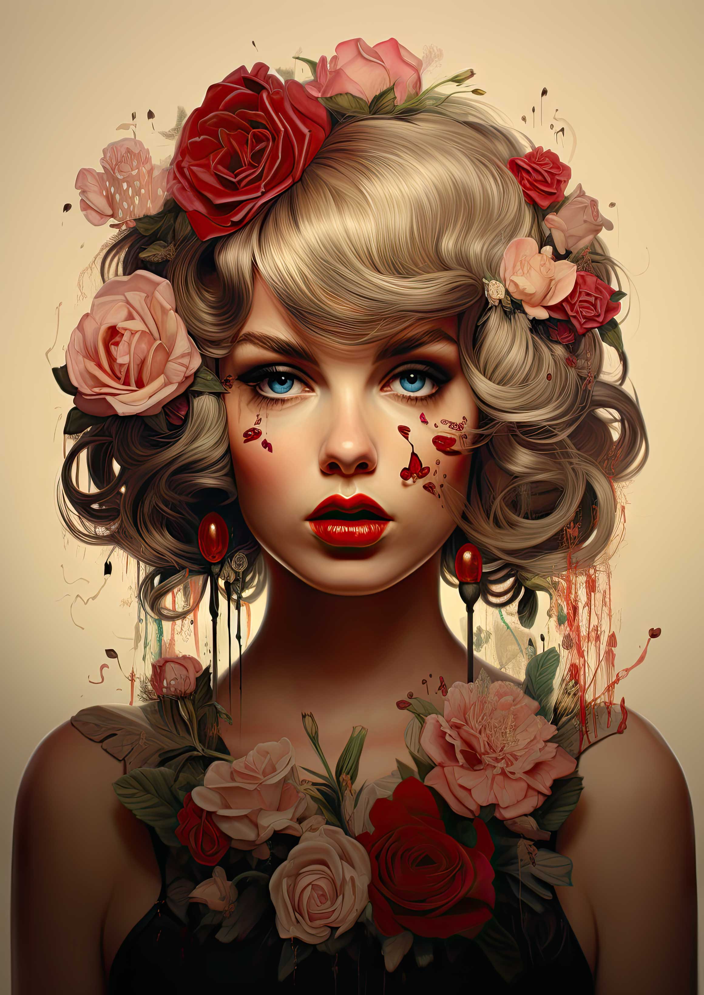 Preview for Floral-beauty-portrait-art-taylor-swift-background-d7ee9