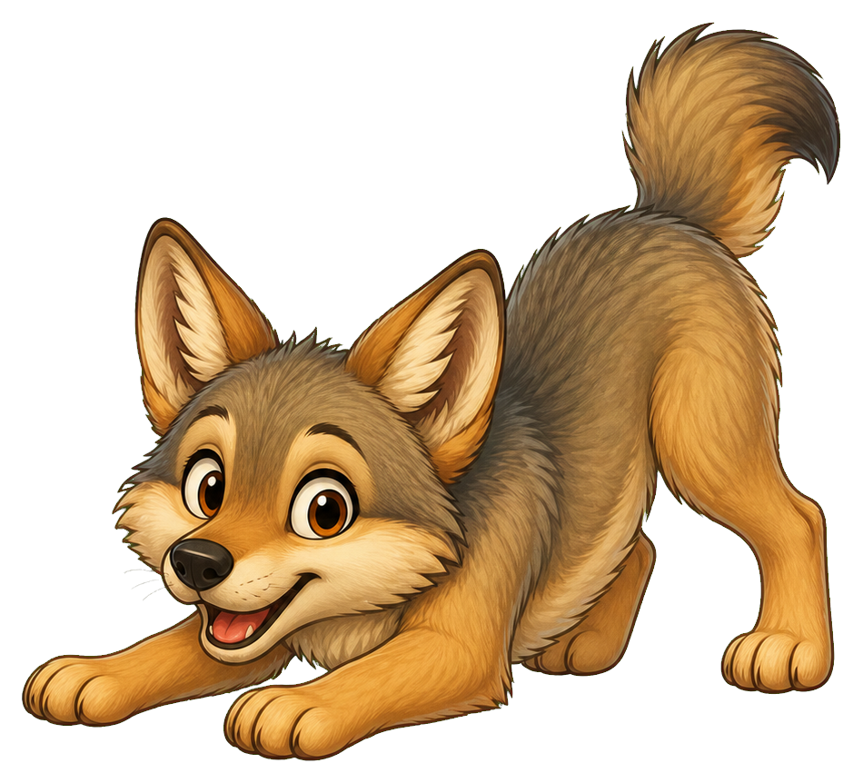 Preview for Coyote Play Bow Sticker