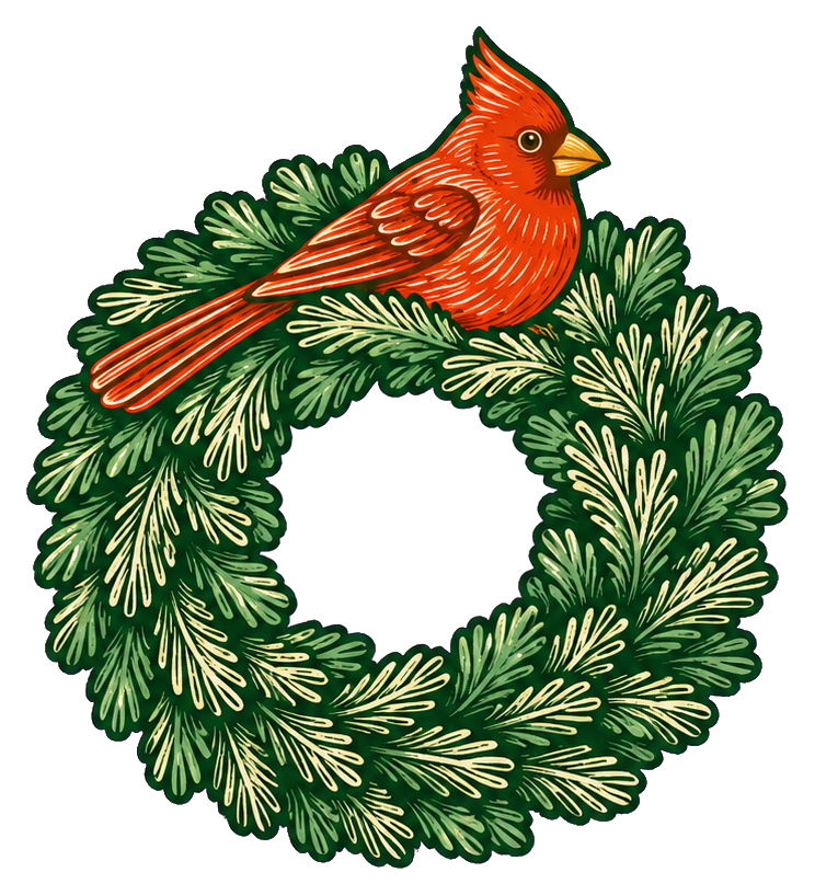 Preview for Cardinal On A Wreath