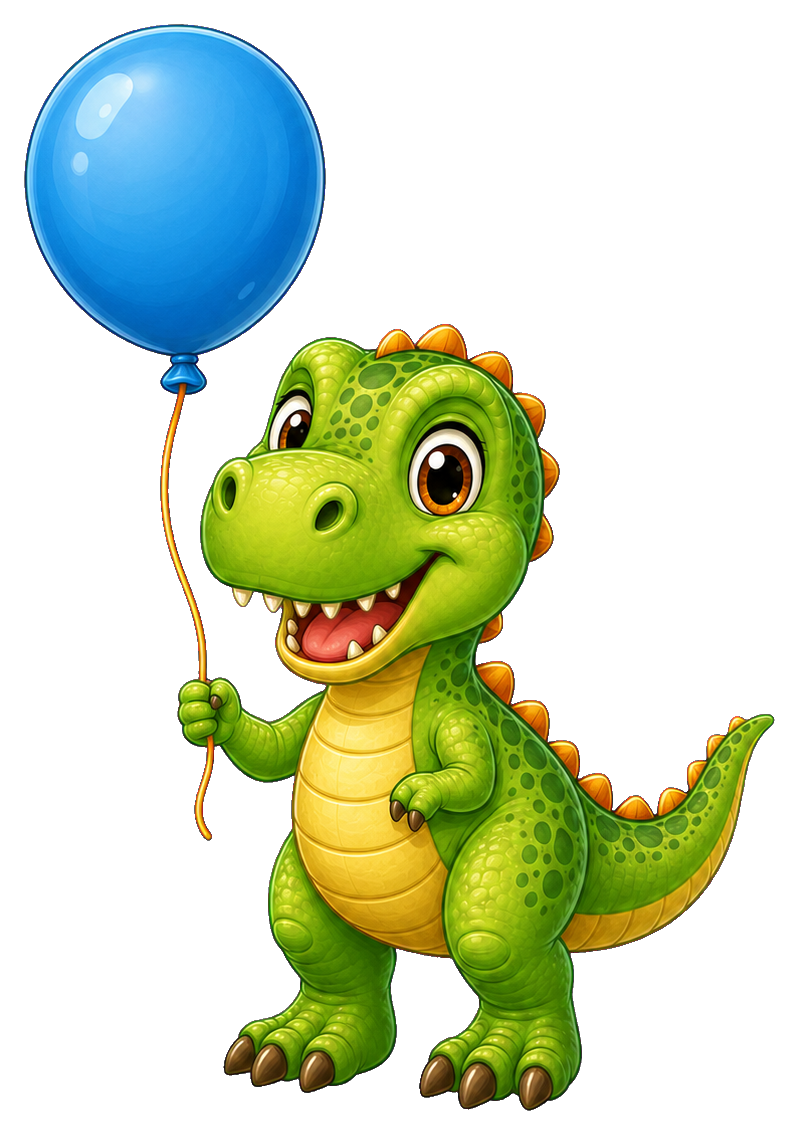 Preview for Dinosaur Balloon Sticker Graphic