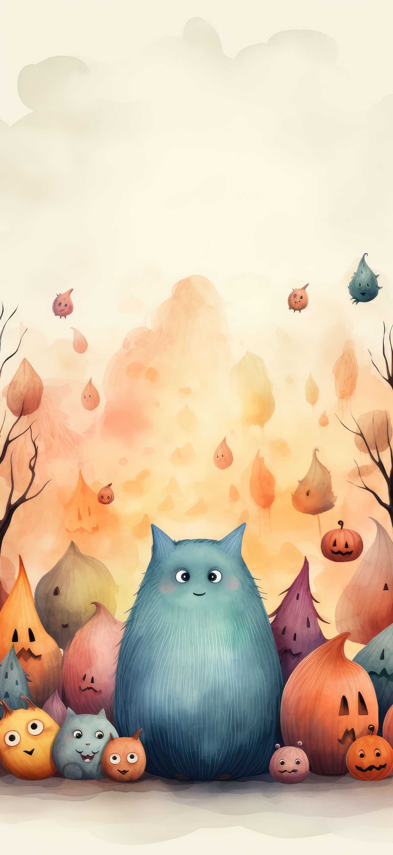 Preview for Halloween-cat-watercolor-halloween-phone-background-3d0de