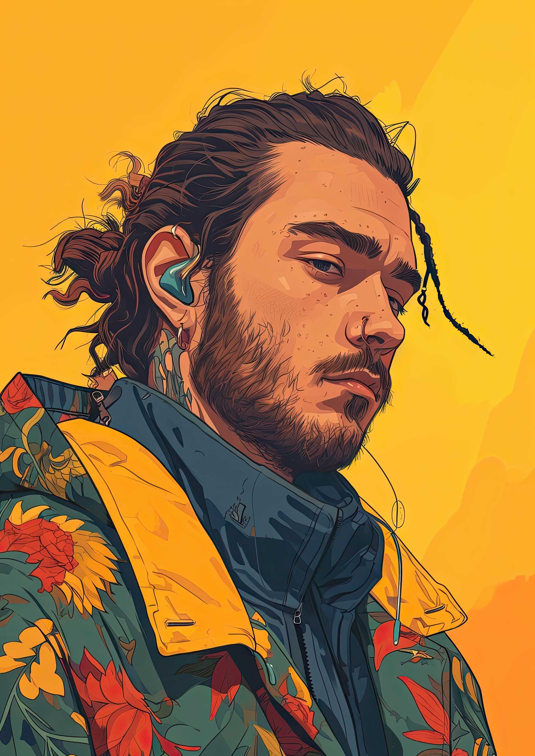 Preview for Vibrant-portrait-man-floral-jacket-celebrities-background-8f699