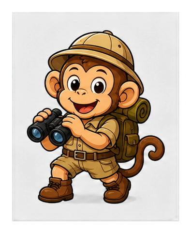 Preview for Jungle Explorer Monkey Sticker
