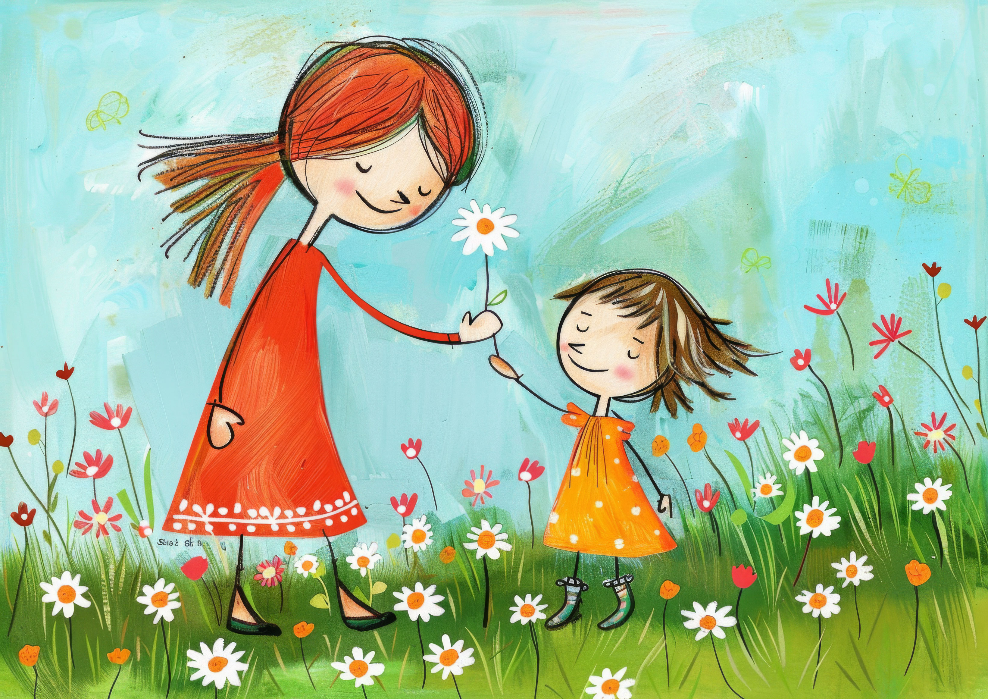 Preview for Mother-daughter-flower-field-mothers-day-background-42b84