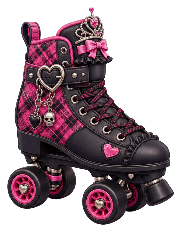 Preview for Pink Plaid Roller Skate Sticker
