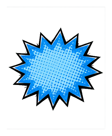 Preview for Blank Blue Starburst Badge Sticker