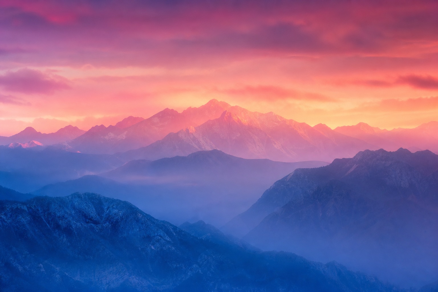 Preview for Twilight Mountain Gradient Background