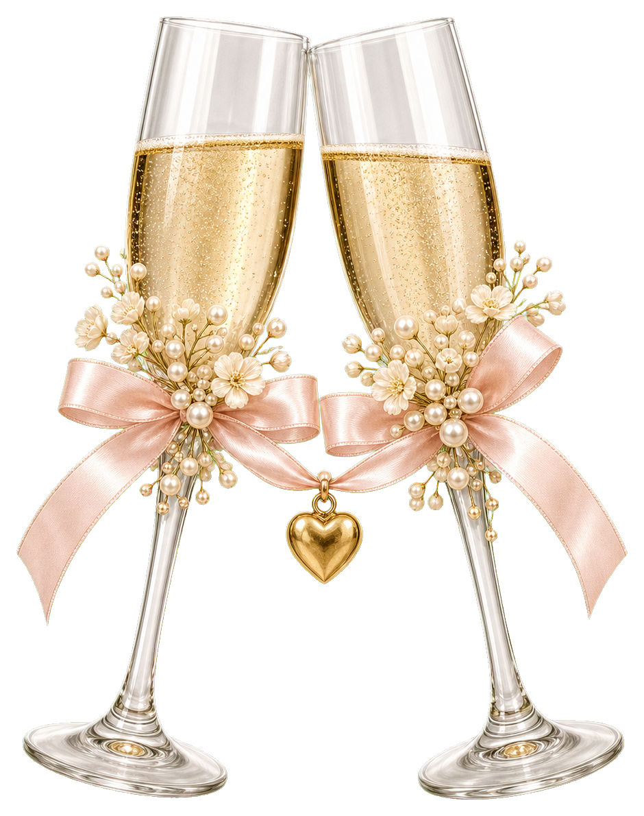 Preview for Floral Champagne Flutes Sticker