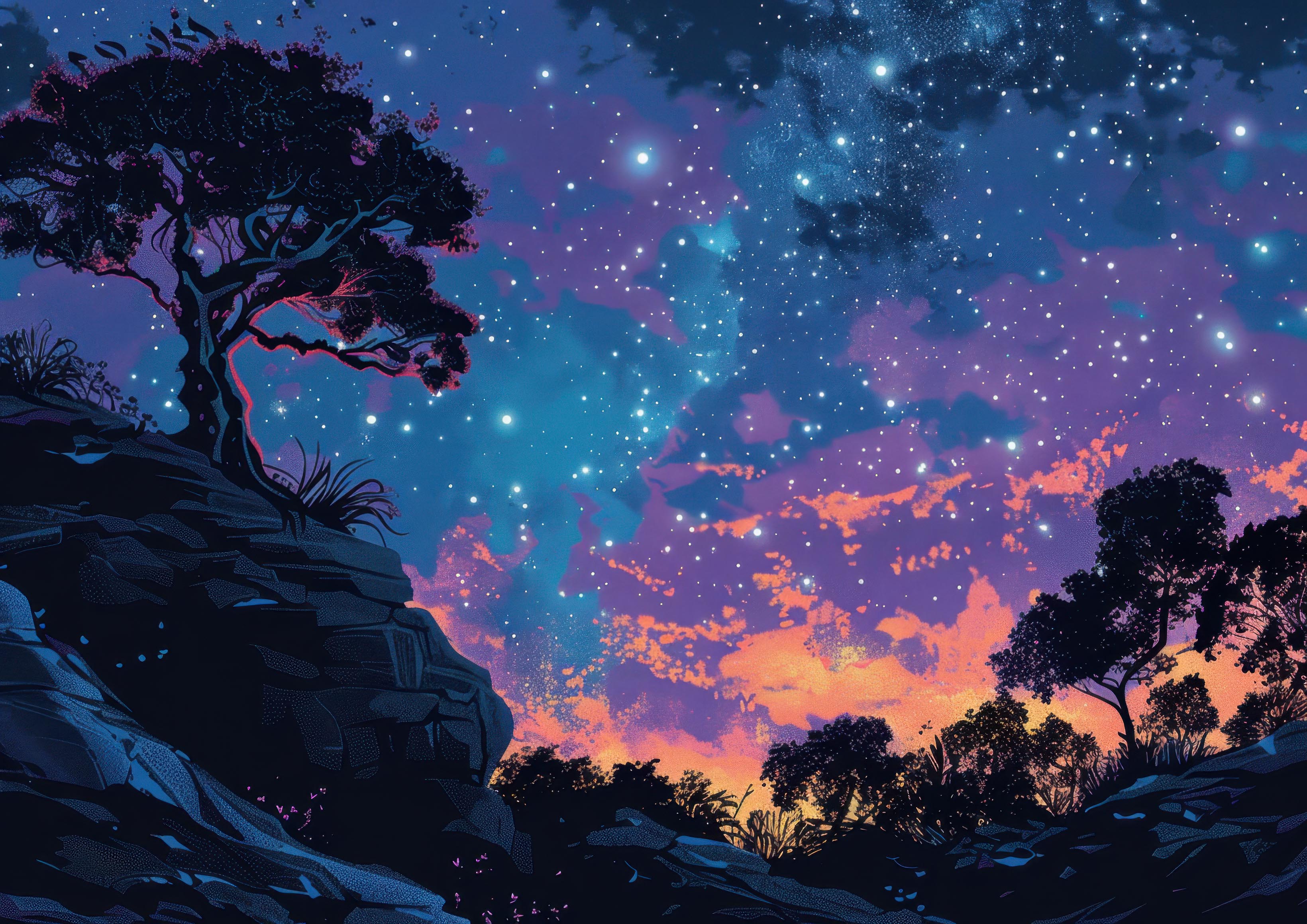 Preview for Starry-night-landscape-art-astrophotography-photo-background-79bdc