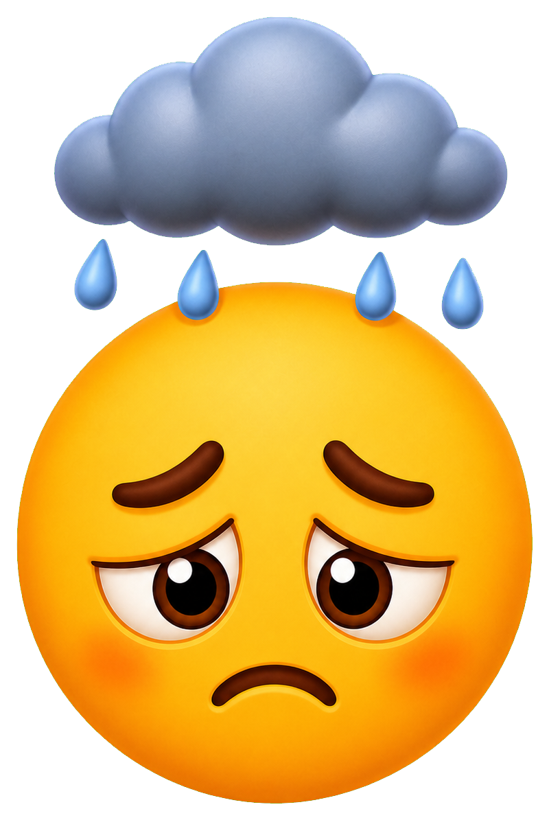 Preview for Sad Rain Cloud Face Sticker