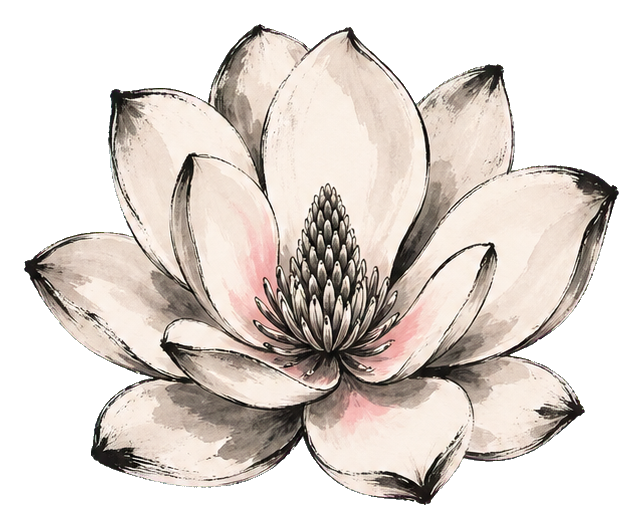 Preview for Sumi Ink Magnolia Flower Sticker