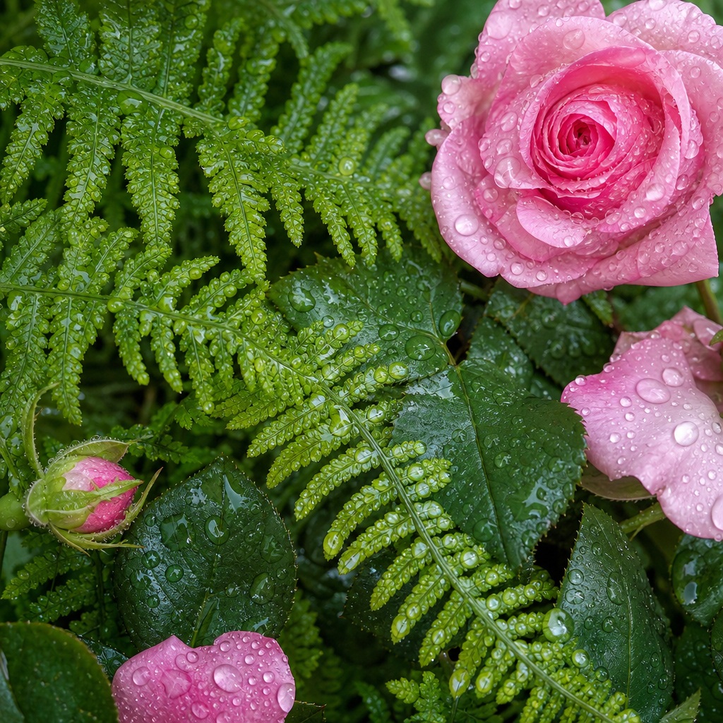 Preview for Rainy Garden Macro Background