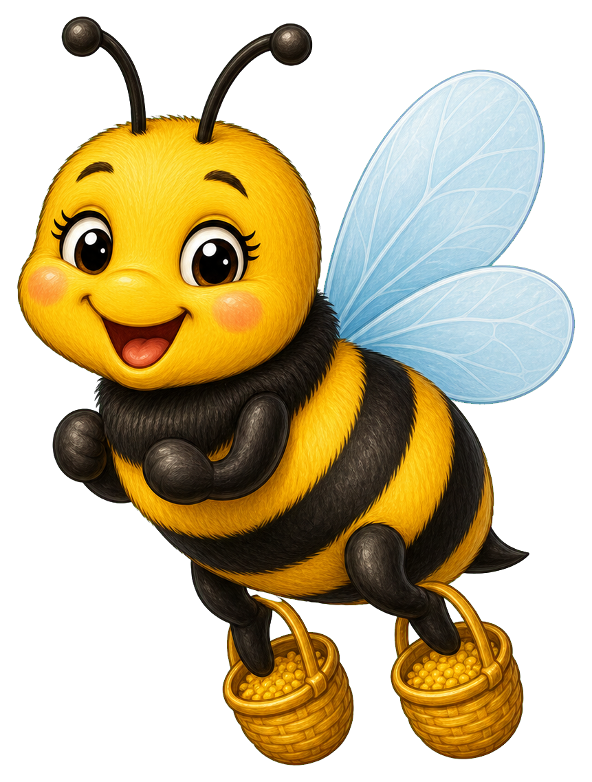 Preview for Bee Sticker Graphic For Photos And Designs