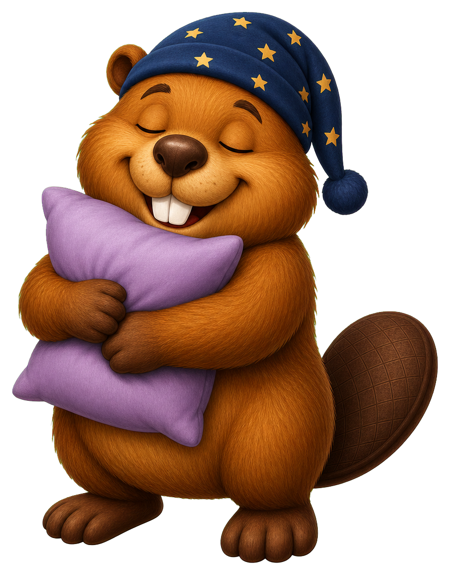 Preview for Sleepy Beaver Sticker For Fun Designs