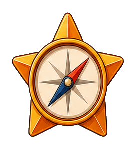 Preview for Compass Badge Star Sticker