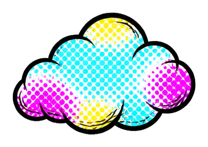 Preview for Halftone Comic Cloud Sticker