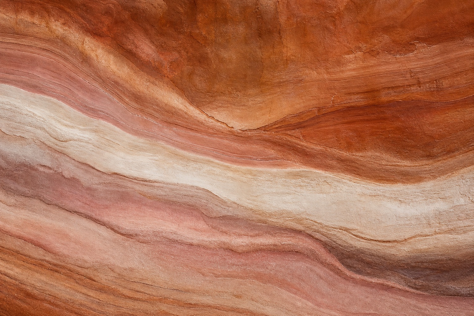 Layered warm clay and mineral abstract bands with a smooth organic texture