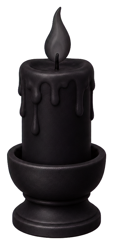 Preview for Black Candle Sticker For Dark Aesthetic Designs