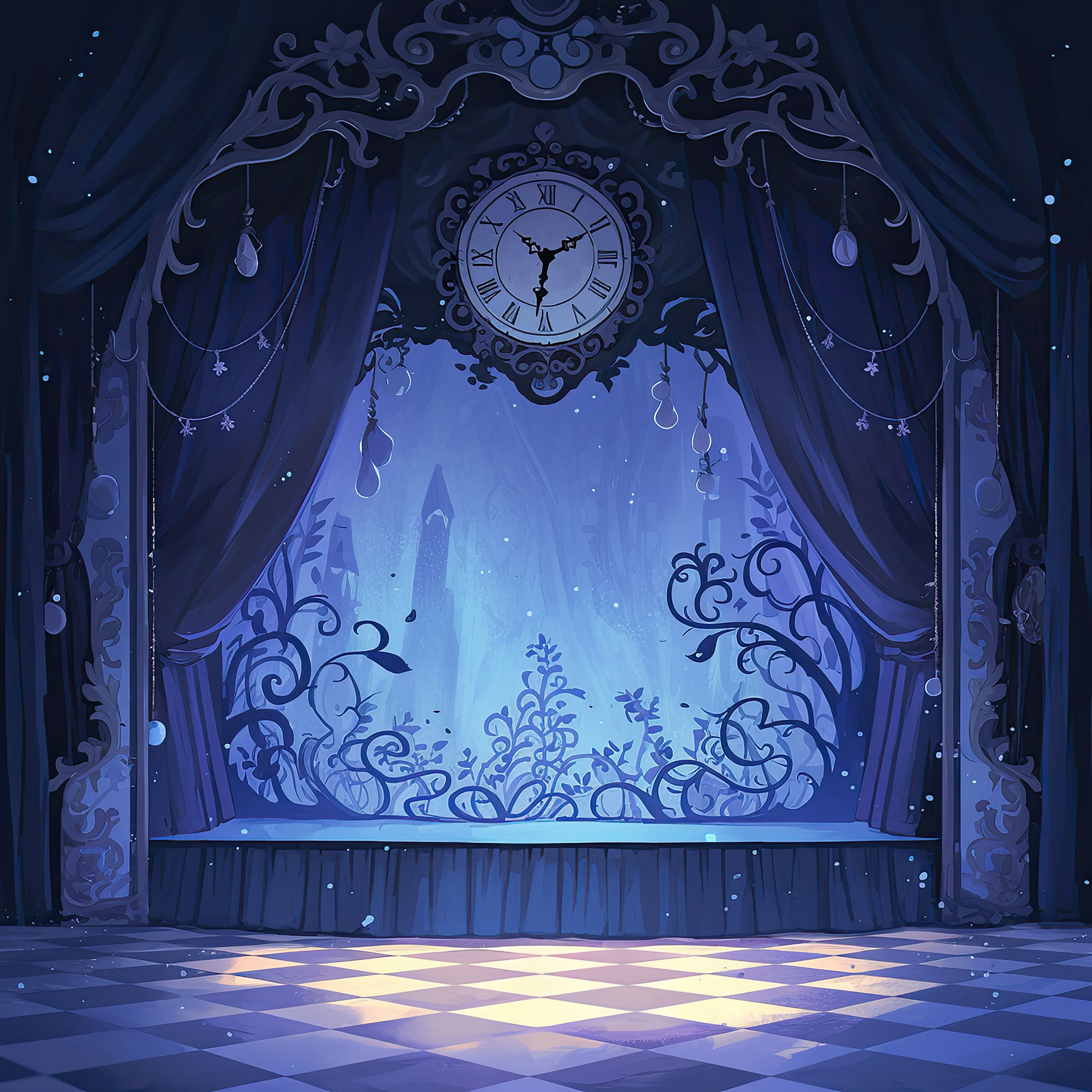 Preview for Enchanted-stage-design-spooky-backdrop-background-73159