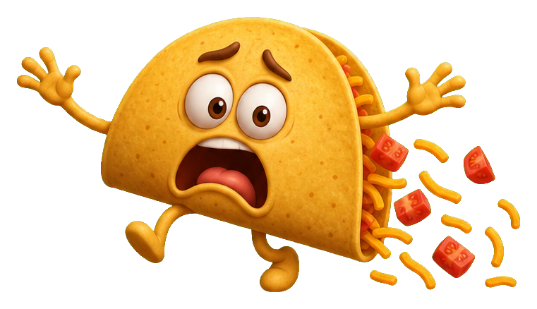 Preview for Taco Losing Filling Sticker