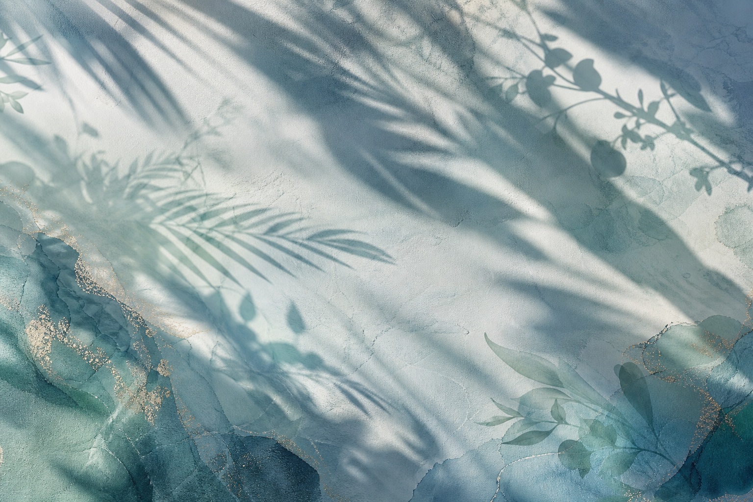 Preview for Coastal Blue Botanical Shadow Background