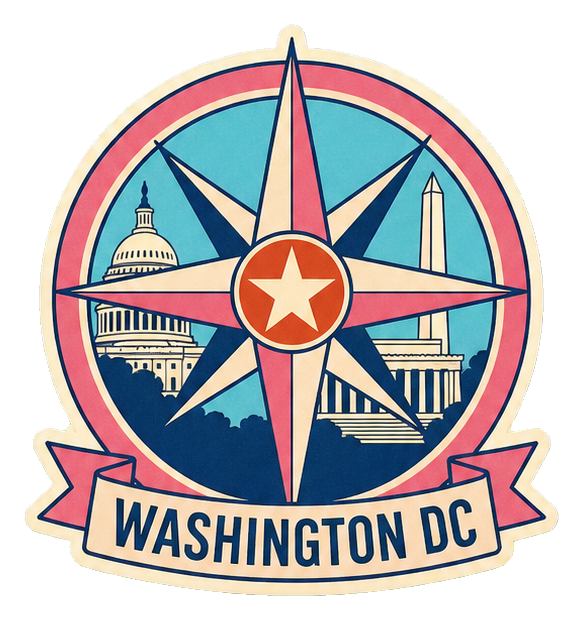 Preview for Washington Dc Compass Star Sticker