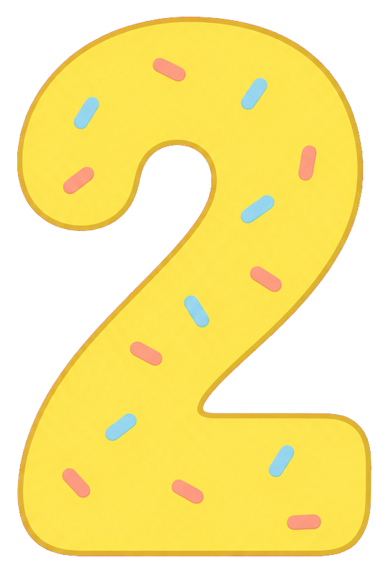 Preview for Pastel Number 2 Sticker Graphic
