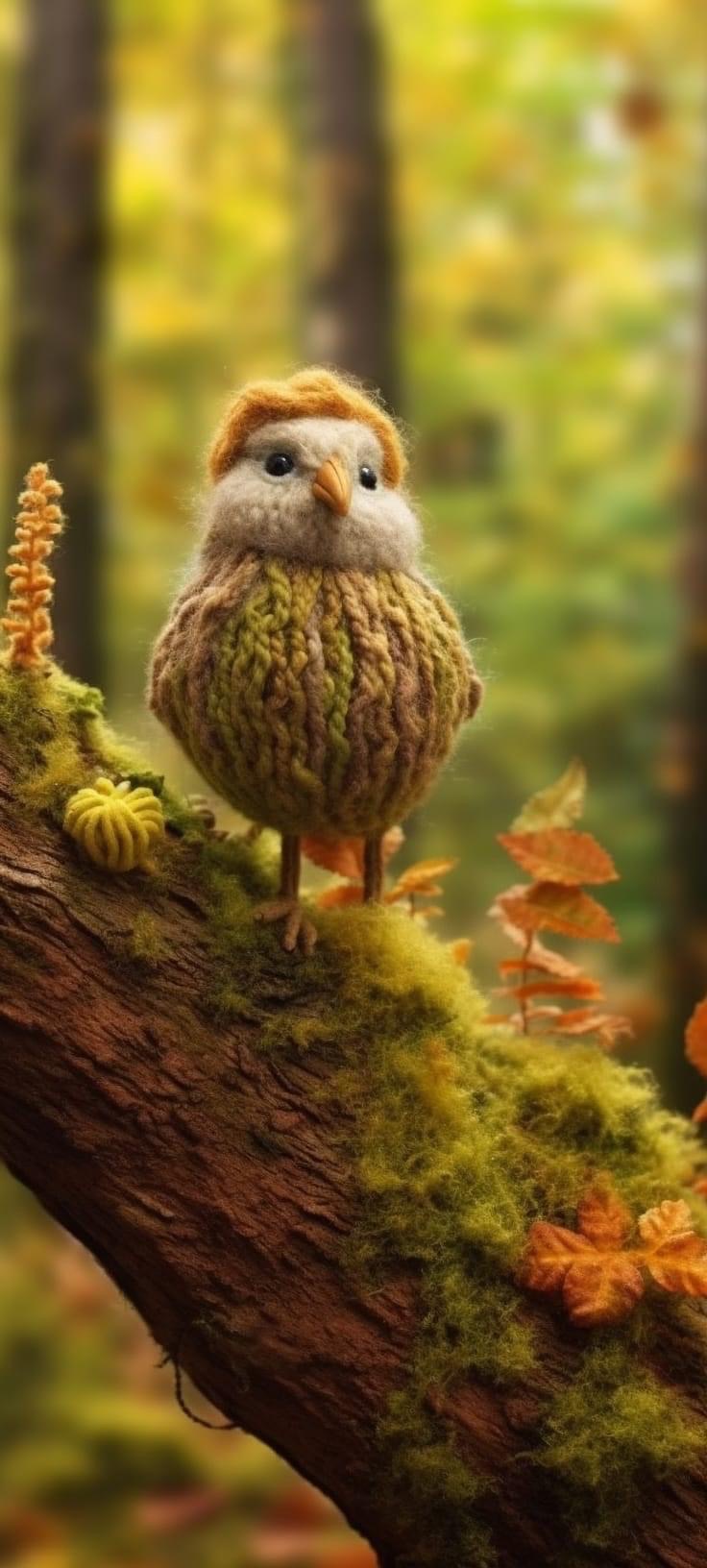 Preview for Mossy-bird-figurine-forest-crochet-critters-sticker-3067e