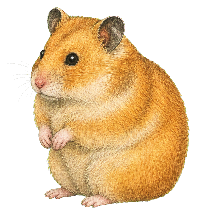 Preview for Golden Hamster Vintage Sticker