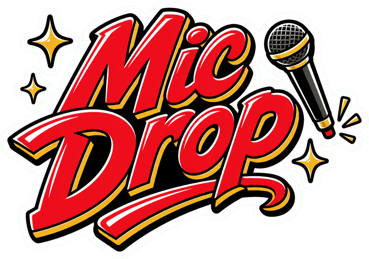 Preview for Mic Drop Sticker Graphic