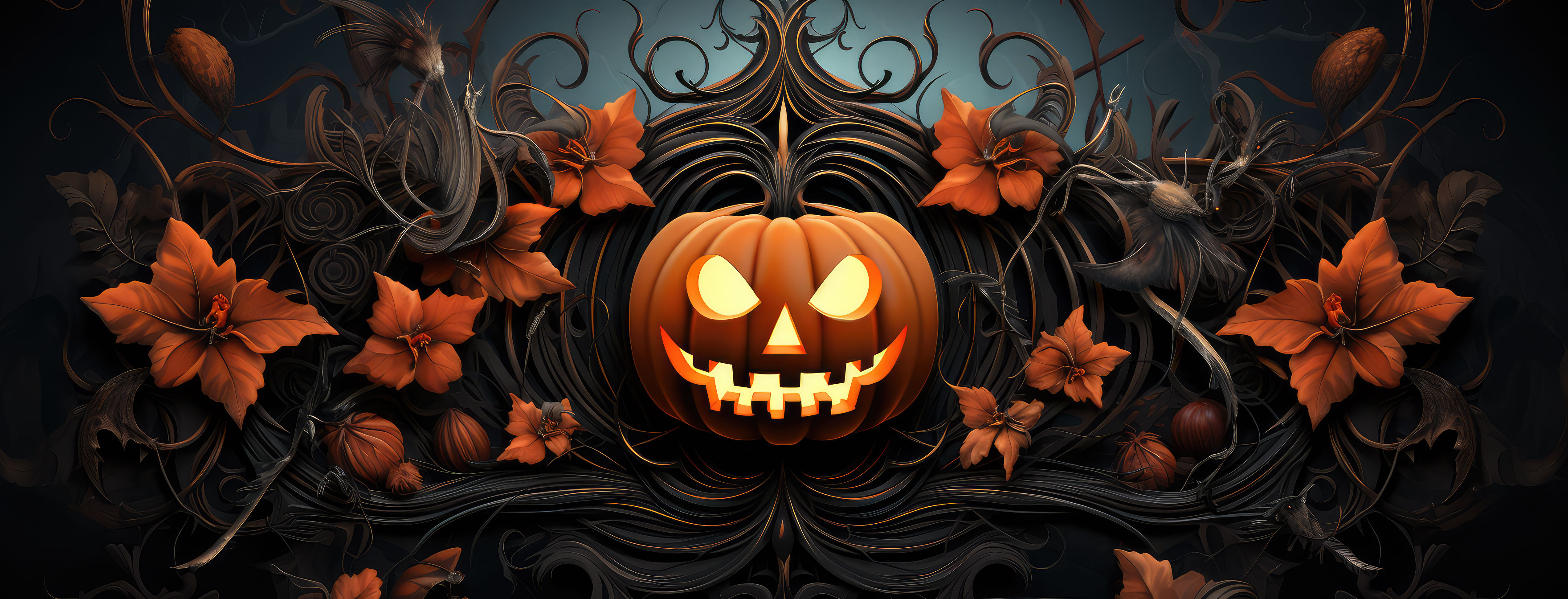 Preview for Halloween-design-elements-halloween-cover-background-38324