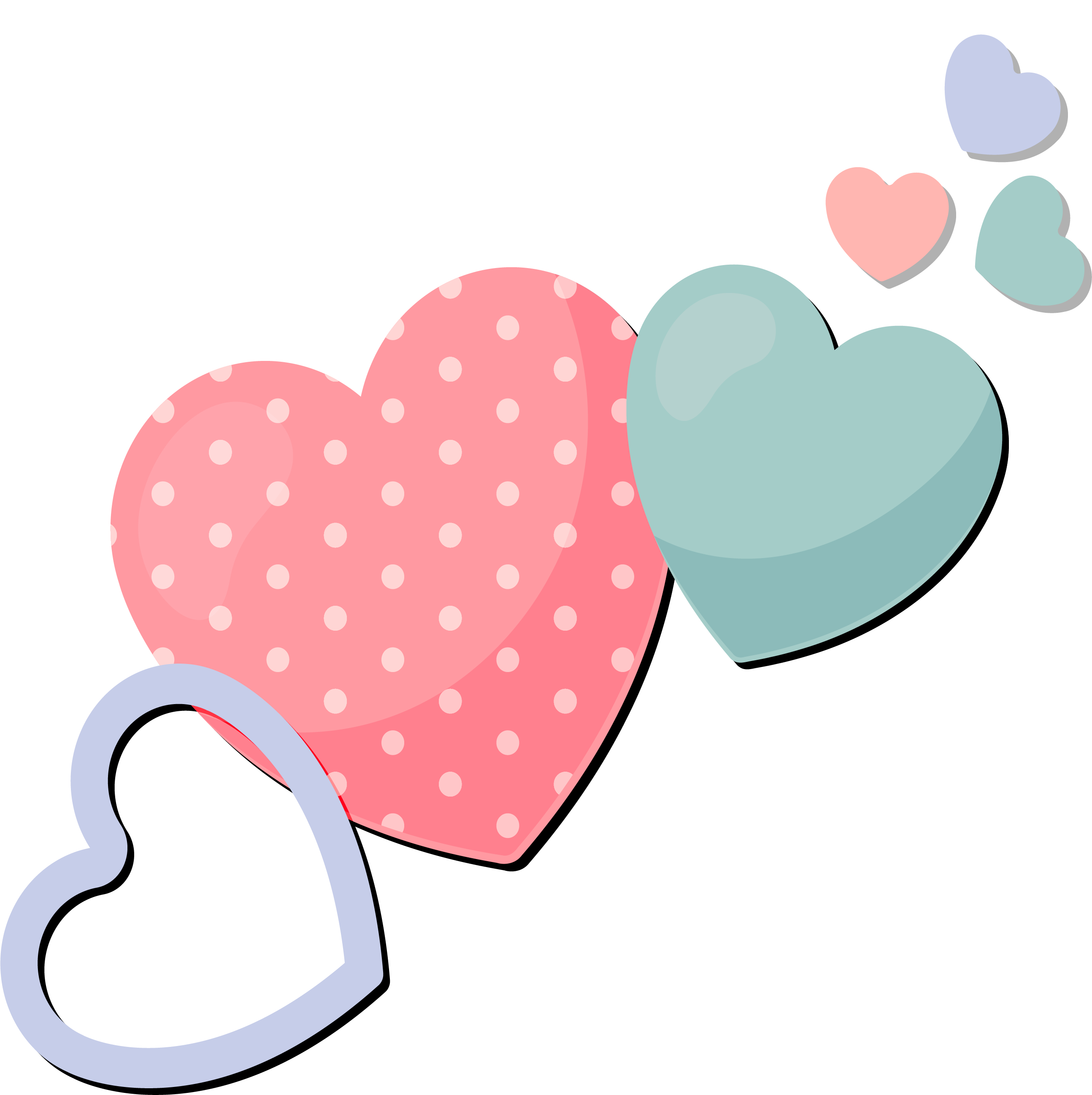 Preview for Heart-shaped-design-elements-love-design-sticker-d76de