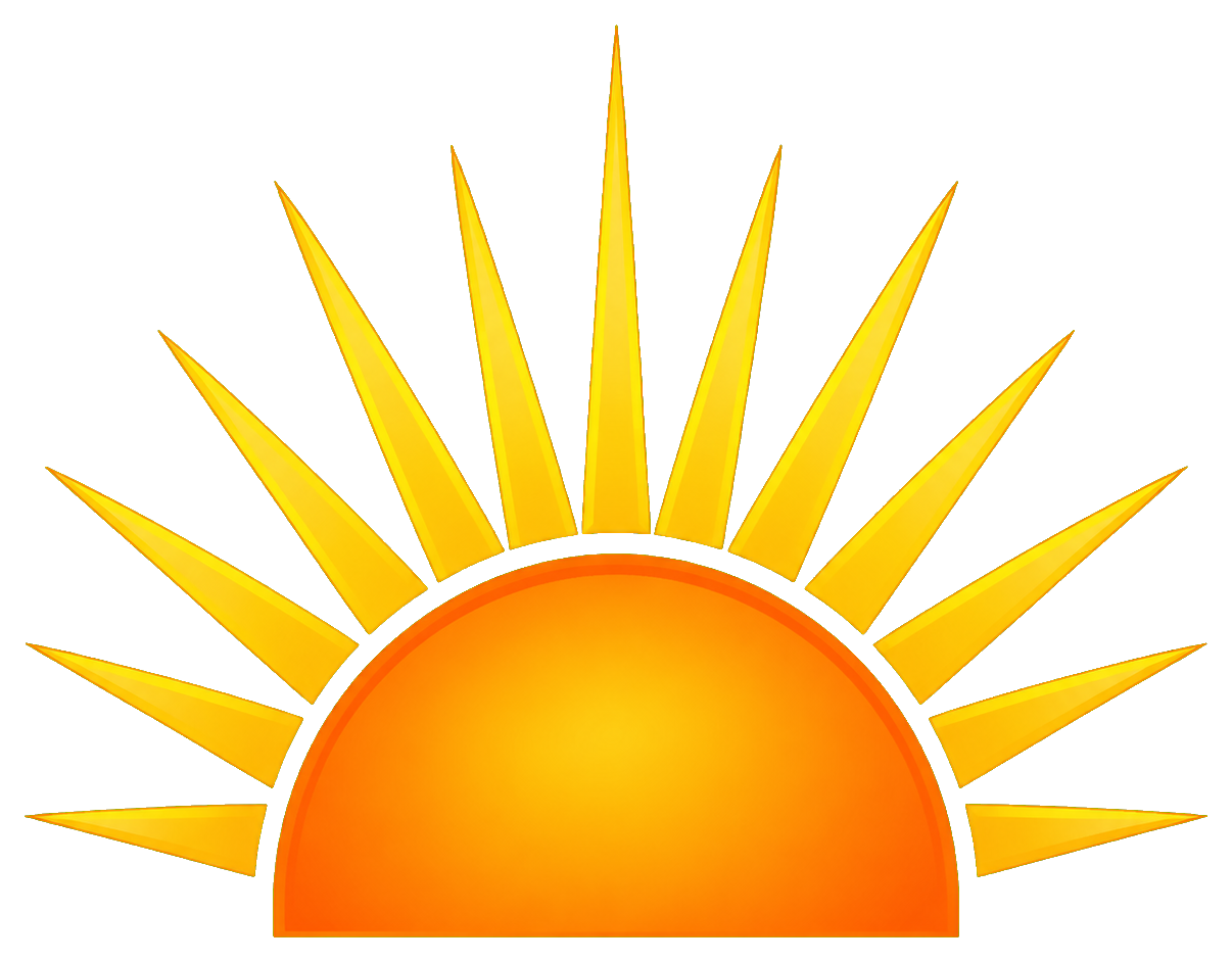 Preview for Sunrise Half Sun Sticker