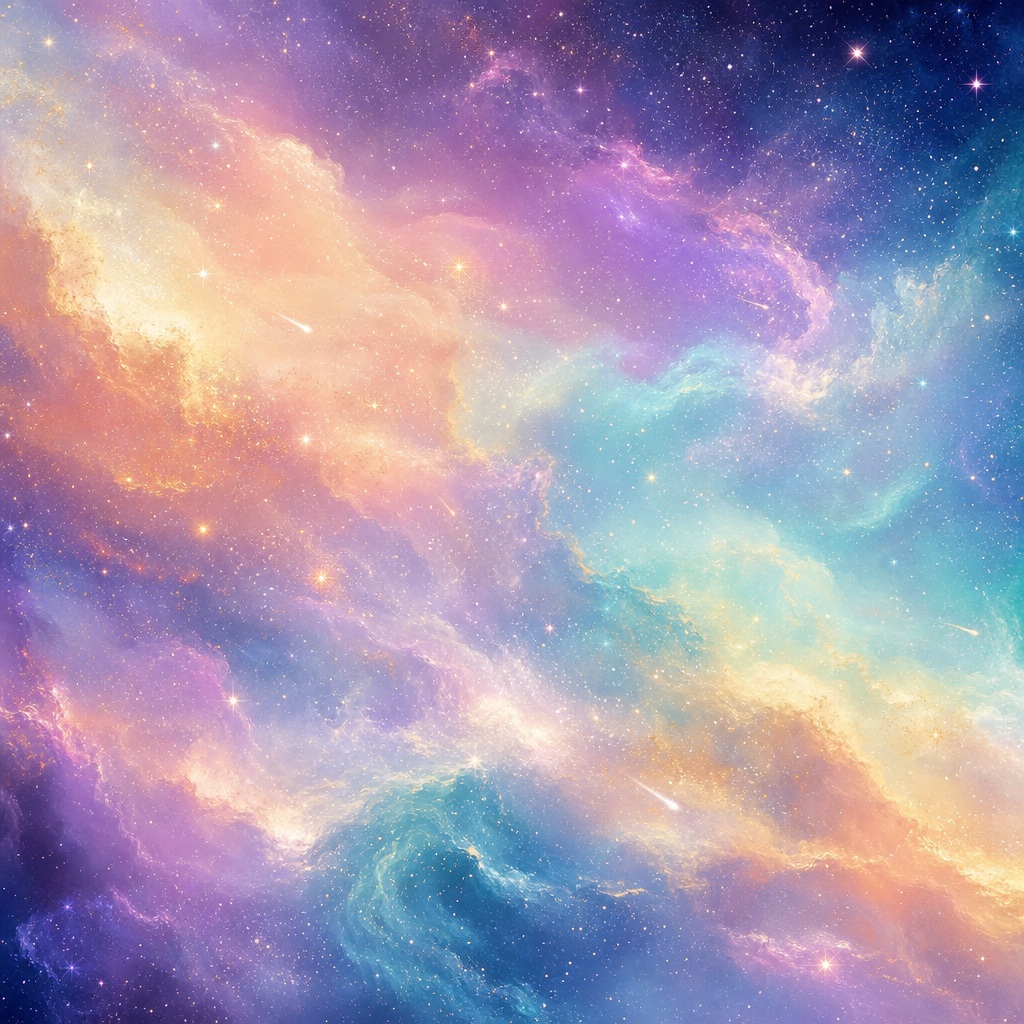 Preview for Pastel Cosmic Nebula Stock Background