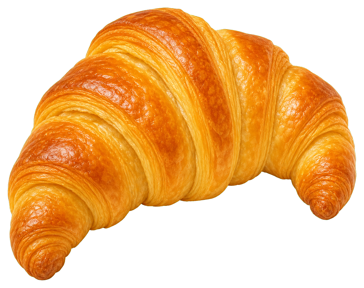 Preview for Gold Croissant Sticker For Food Designs