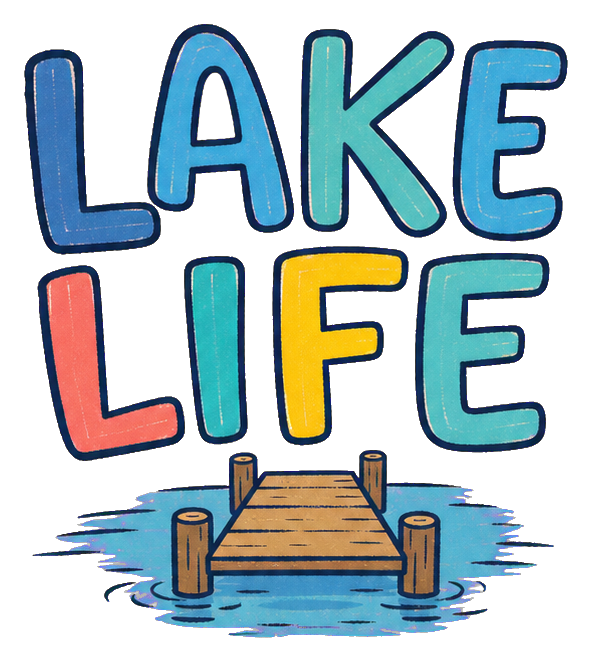 Preview for Lake Life Wooden Dock Sticker