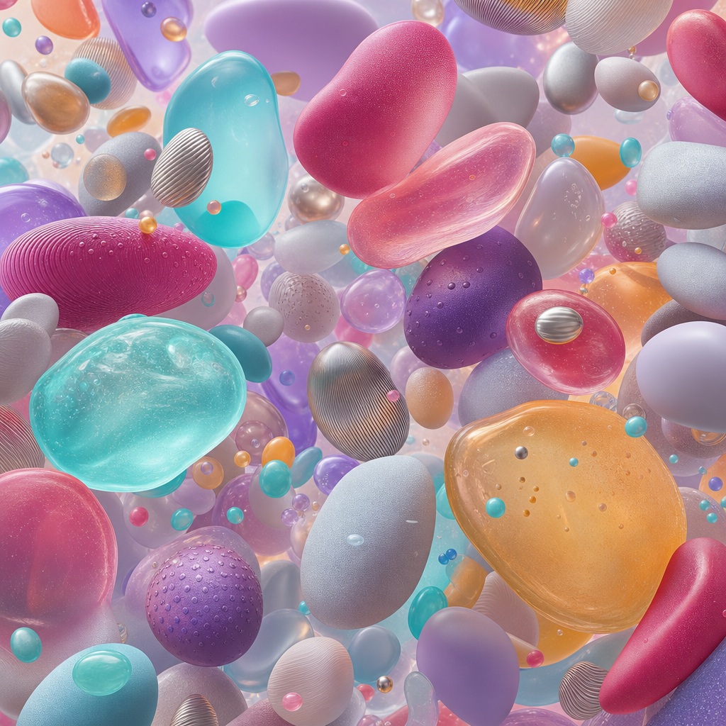 Preview for Translucent Jelly Floating Pebble Cluster Background