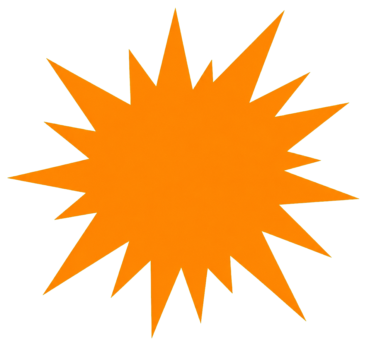Preview for Jagged Orange Flash Sticker