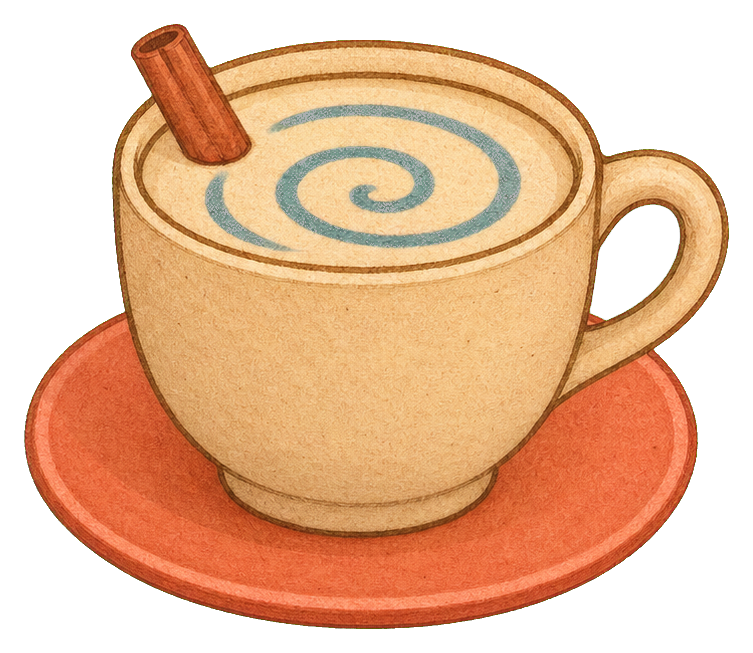 Preview for Cream Cinnamon Latte Mug Sticker