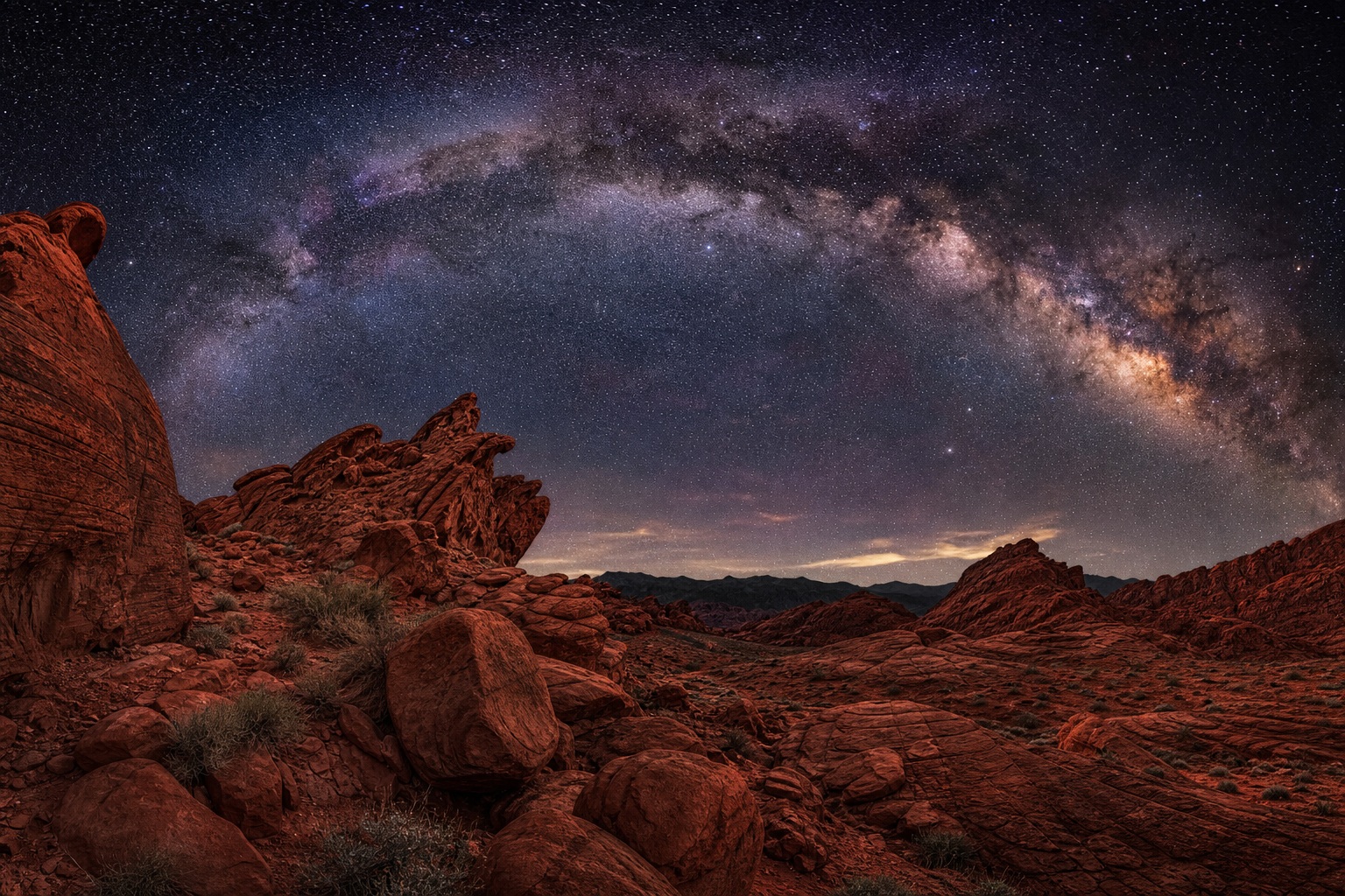 Preview for Desert Milky Way Night Sky Background