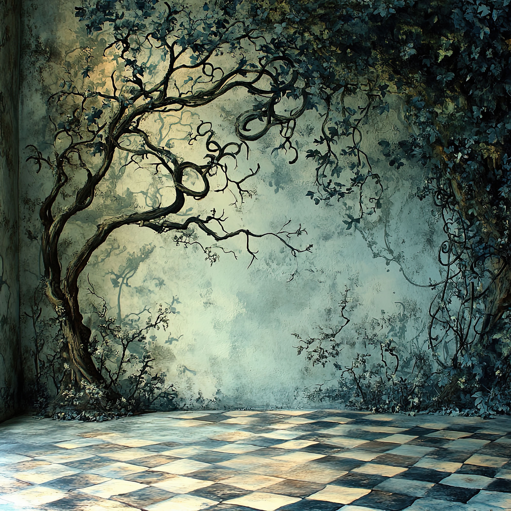 Preview for Mysterious-tree-room-design-spooky-backdrop-background-52af3