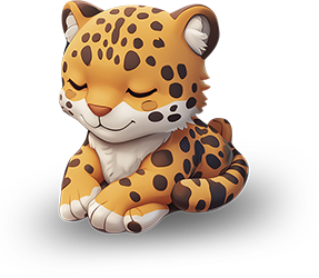 Preview for Relaxed-cartoon-leopard-illustration-animal-sticker-11d71