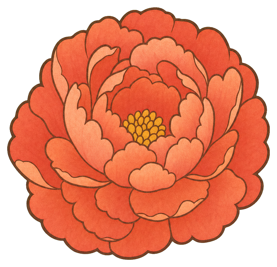 Preview for Coral Peony Bloom Sticker