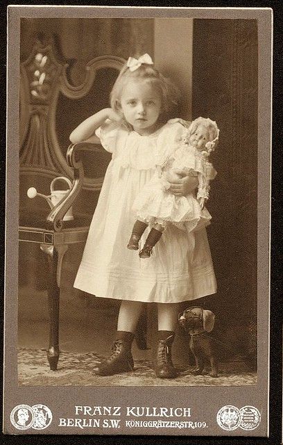 Preview for Vintage-child-portrait-doll-teddy-bear-vintage-meme-background-a15f8