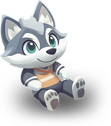 Preview for Cartoon-wolf-character-illustration-sticker-55313