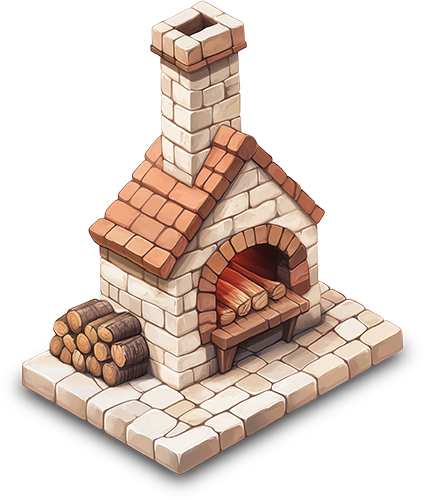 Preview for Cozy-brick-fireplace-illustration-hardscape-sticker-6c899