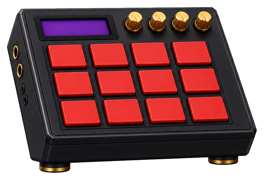Preview for Gold Knob Drum Machine Sticker