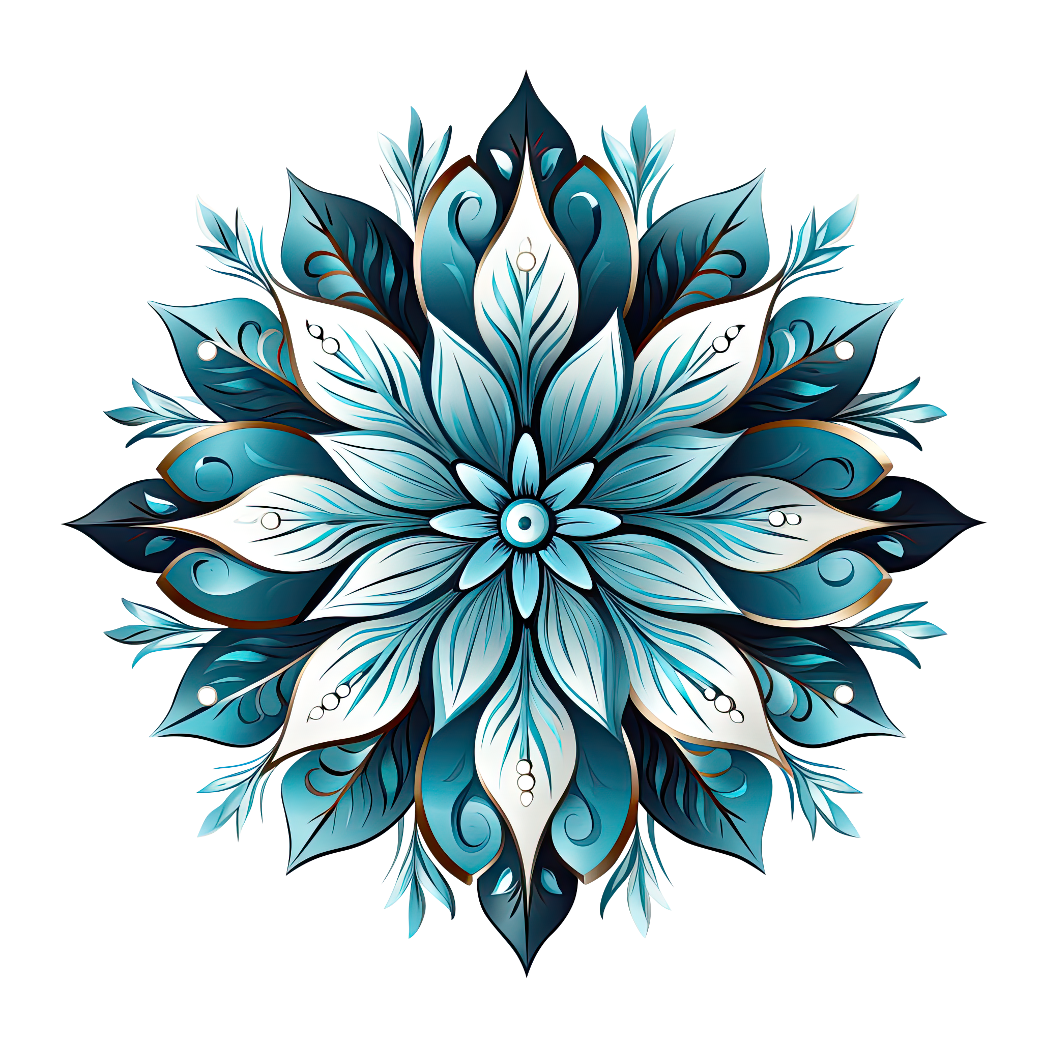 Preview for Blue-snowflake-graphic-design-new-year-sticker-6486f